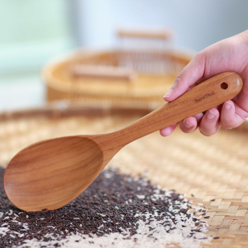 11.Teak cooking spoon ADS Teak Wooden Cooking Spoon