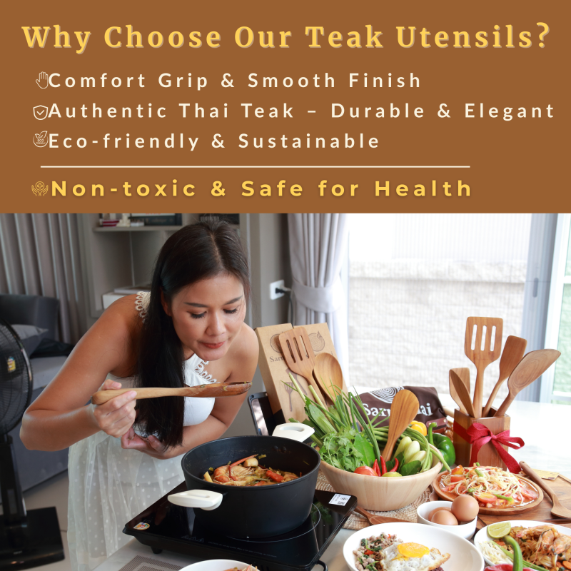 Teak Kitchen Utensil Set – 4 Piece