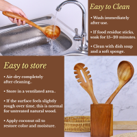 Teak Wooden Ladle for Cooking, Soup and Serving