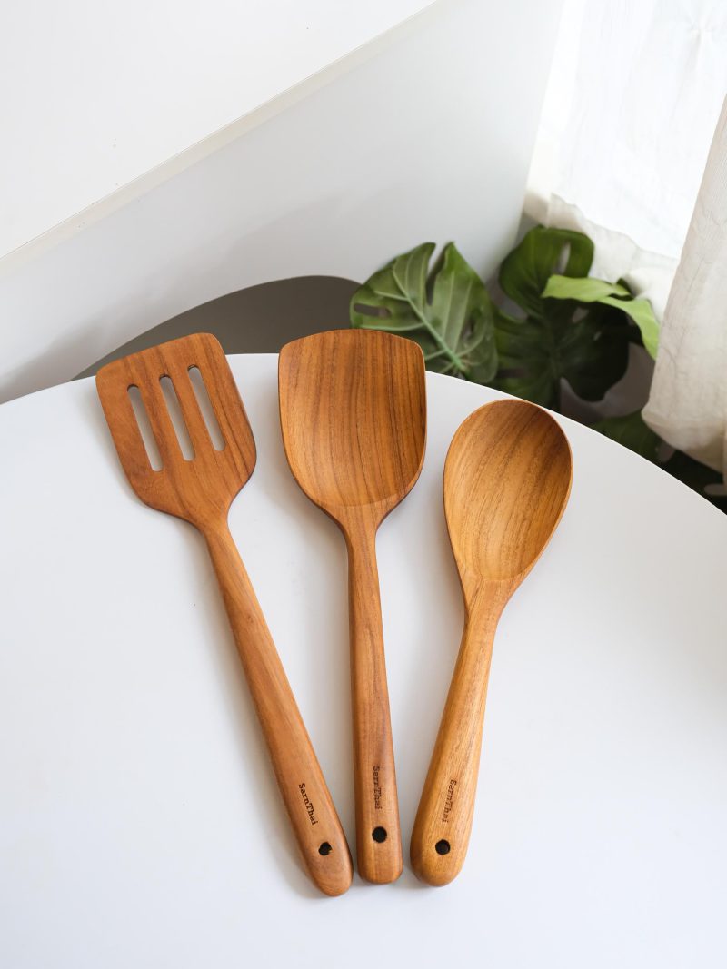 Teak Kitchen Utensil Set – 3 Piece