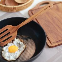 Teak Wooden Wok Slotted Spatula