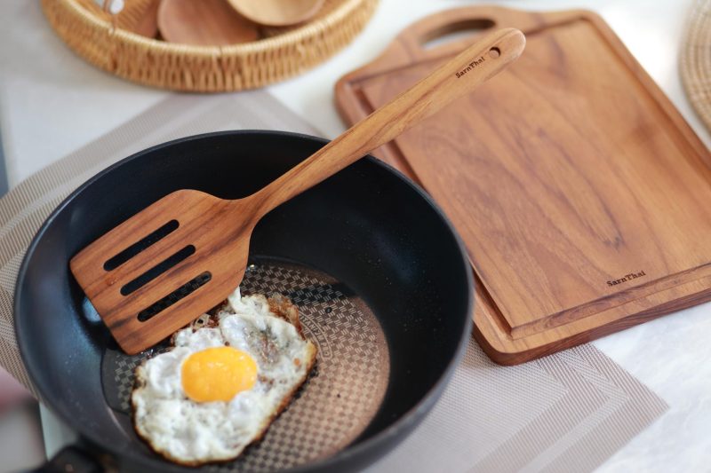 Teak Wooden Wok Slotted Spatula
