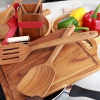 Teak Spatula Set of 2 – Solid & Slotted