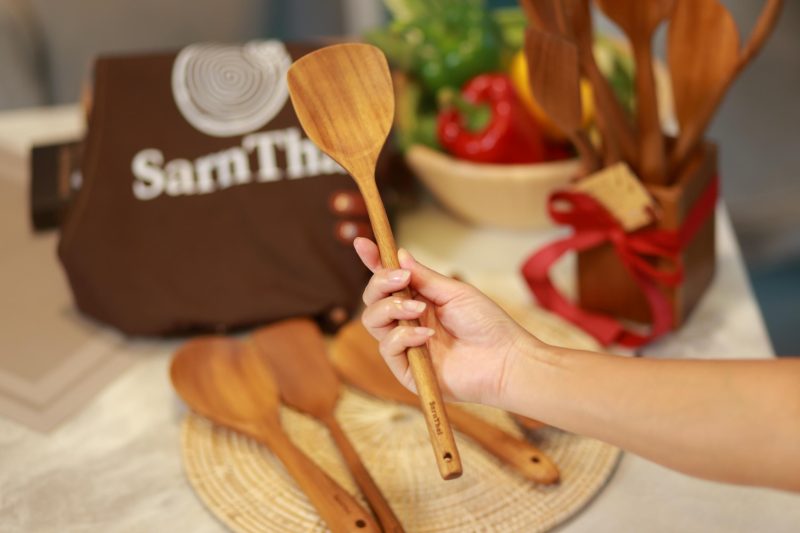 Teak Wooden Spatula long handle
