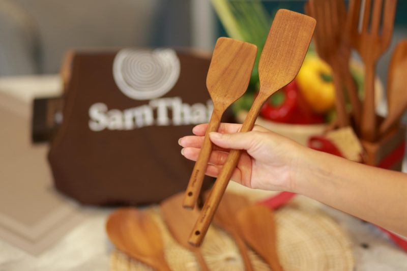 IMG_1997 Teak Wooden Spatula & Paddle Set of 2