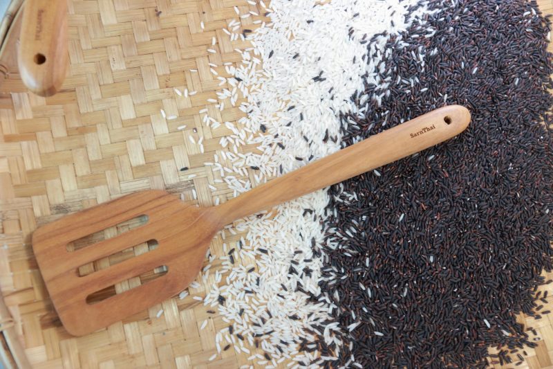 Teak Wooden Wok Slotted Spatula