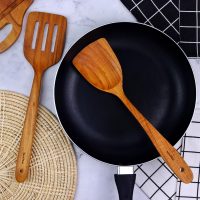 Teak Spatula Set of 2 – Solid & Slotted