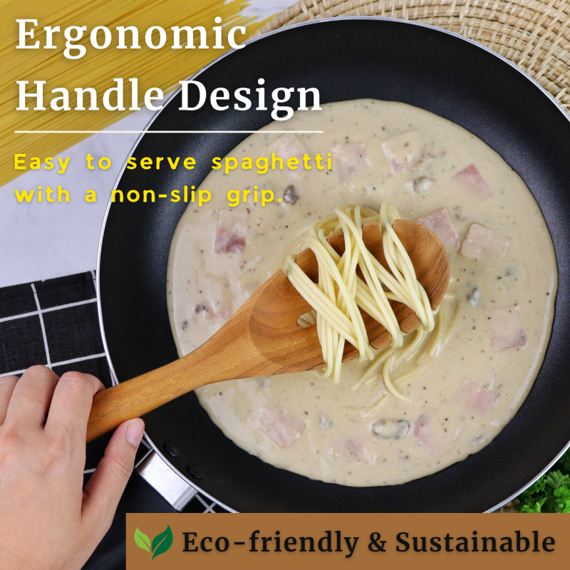 Teak Wood Pasta Spoon with Teeth