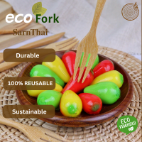 4 Wooden fork mini Tembusu Wood Mini Forks, 5.1 Inch (6 Pcs)