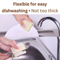 5.Loofah Sponges 2-in-1 Natural Organic Dish Sponges, Pack of 4 – Loofah & Cellulose