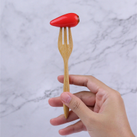 6 Wooden fork mini Tembusu Wood Mini Forks, 5.1 Inch (6 Pcs)